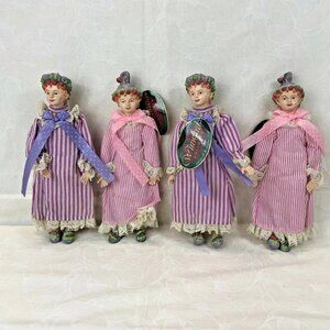 Winward Holidays Sugar Plum Children Lot 4 Elves Fairies Pixies Pajamas 8" RARE